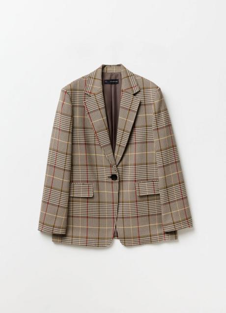 Chaqueta con estampado de cuadros de Sfera (69,99 euros)