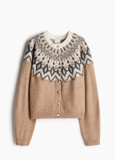 Chaqueta de punto jacquard de H&M (29,99 euros)