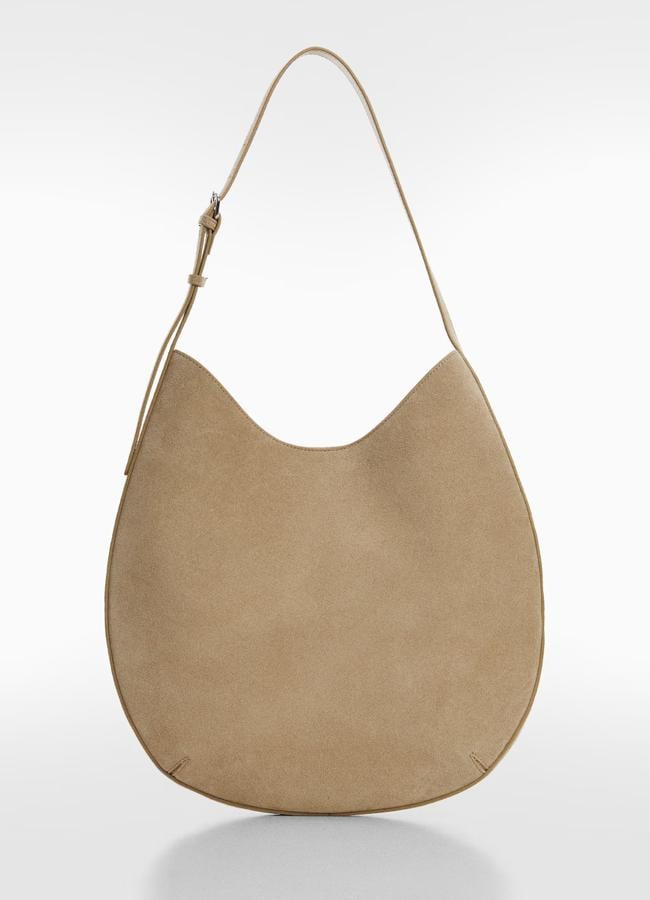 Bolso de piel con asa para el hombro de Mango Outlet.