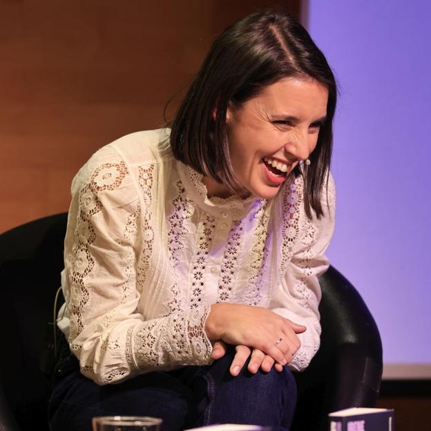 Irene Montero durante la presentación de su libro.