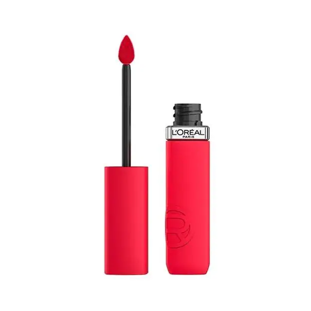 Labial líquido en rojo de L'Oréal París.