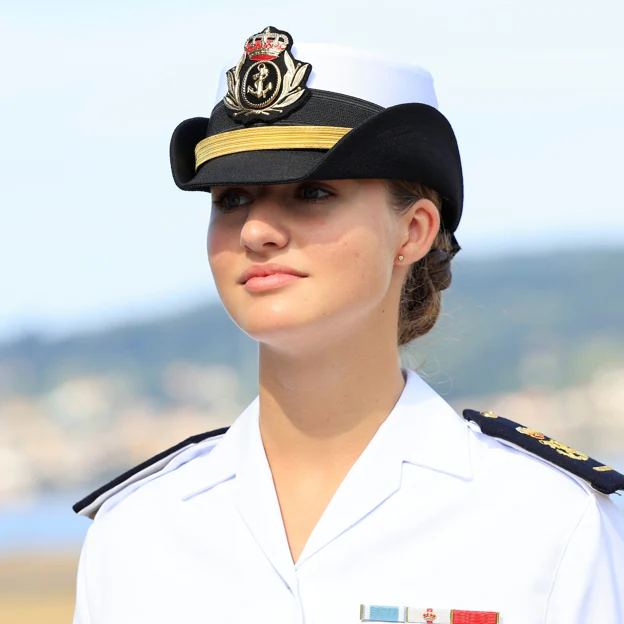 La princesa Leonor en la Escuela Naval de Marín. 