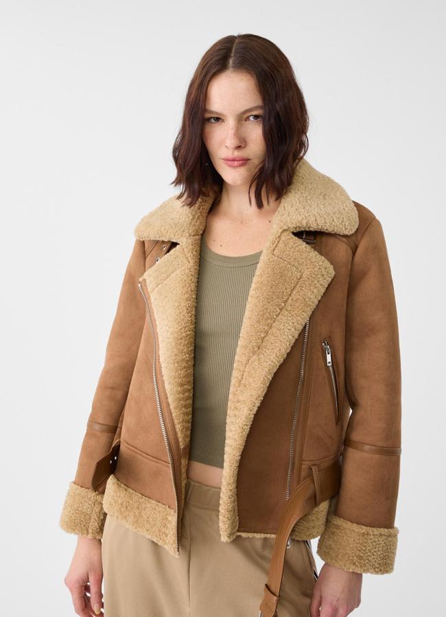 Chaqueta de doble faz en antelina