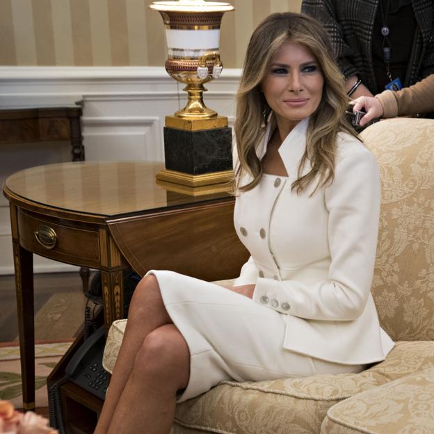 Melania Trump en el despacho oval, en una imagen de archivo. 