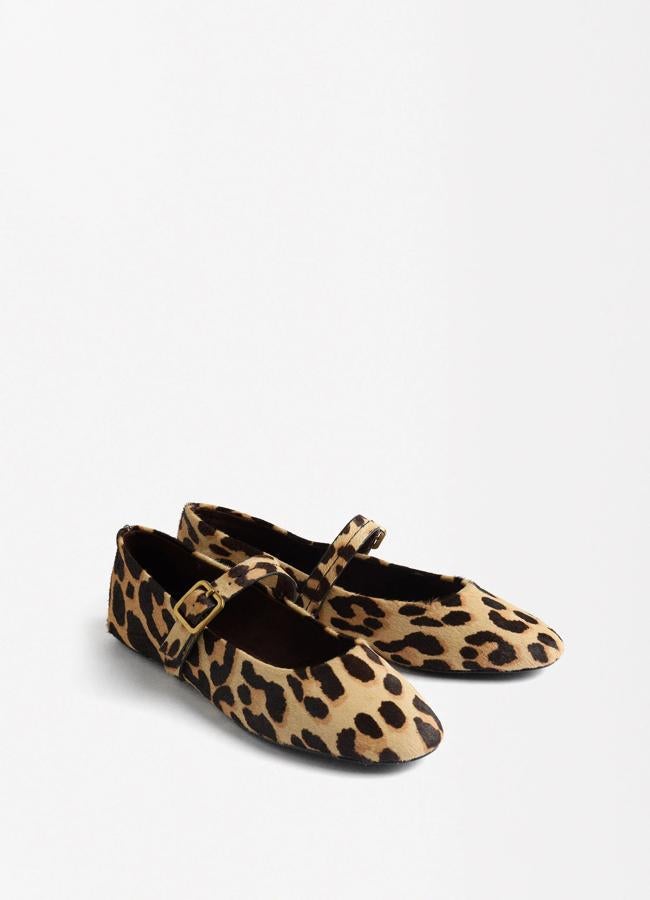 Bailarinas animal print de piel