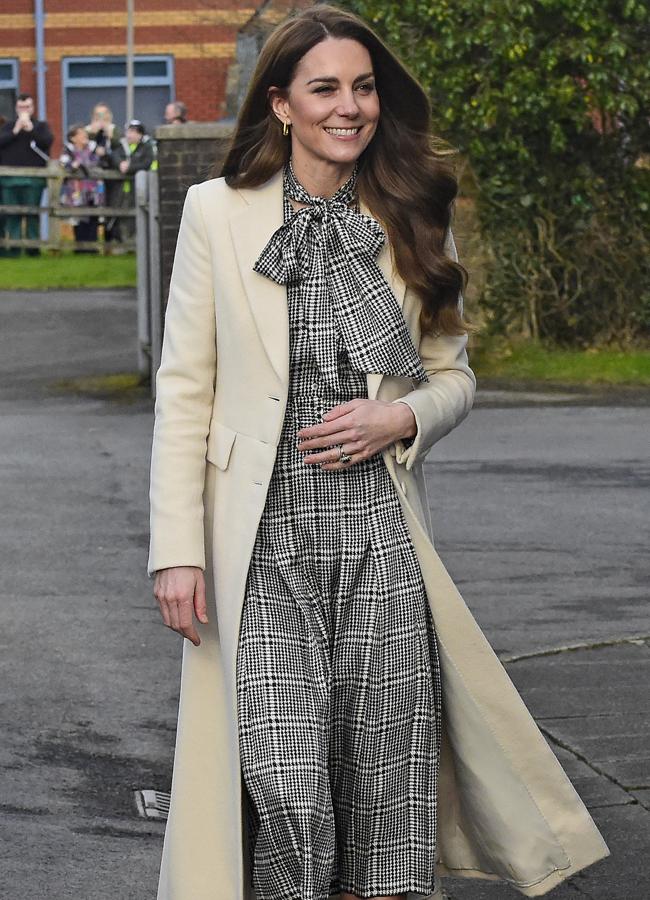 Kate Middleton con un vestido de Zara (GETTY IMAGES)