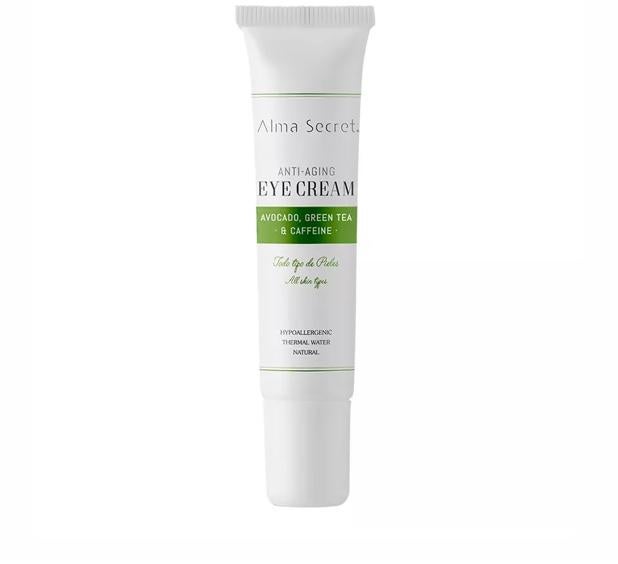 Crema para el contorno de ojos con aguacate y cafeína de Alma Secret.