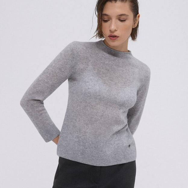 Jersey cashmere cuello mao (59€)