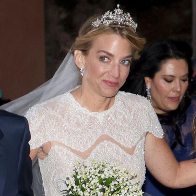 El vestido de novia de Chrysi Vardinogianni en su boda con Nicolás de Grecia