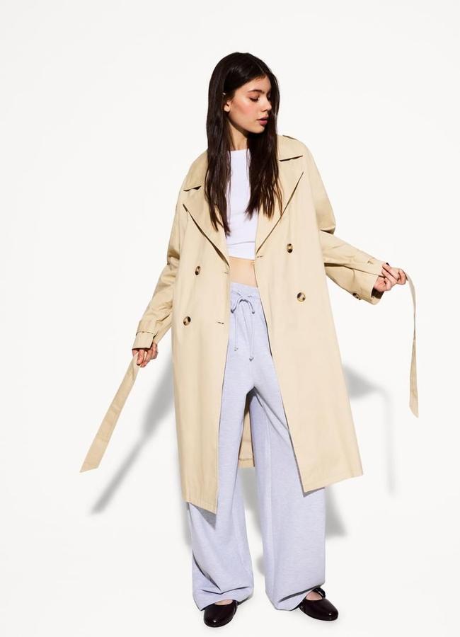 Gabardina oversize midi