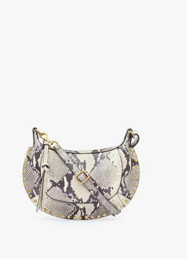 Bolso de mano de piel de serpiente de Isabel Marant, 850 euros.