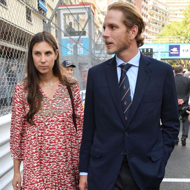 Tatiana Santo Domingo y Pierre Casiraghi en el Gran Premio de Fórmula 1 de Montecarlo. 