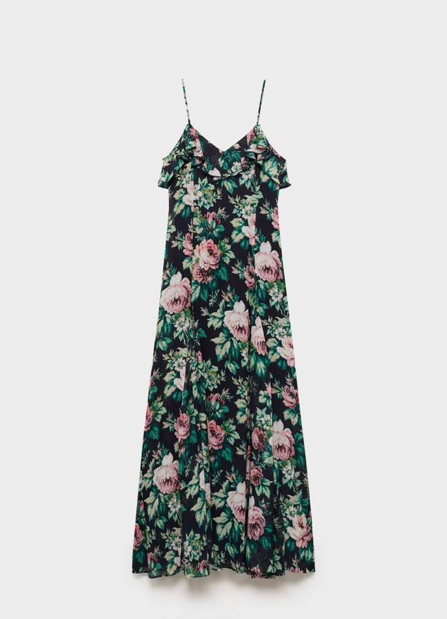 Vestido estampado floral volantes de Mango (139,99€)