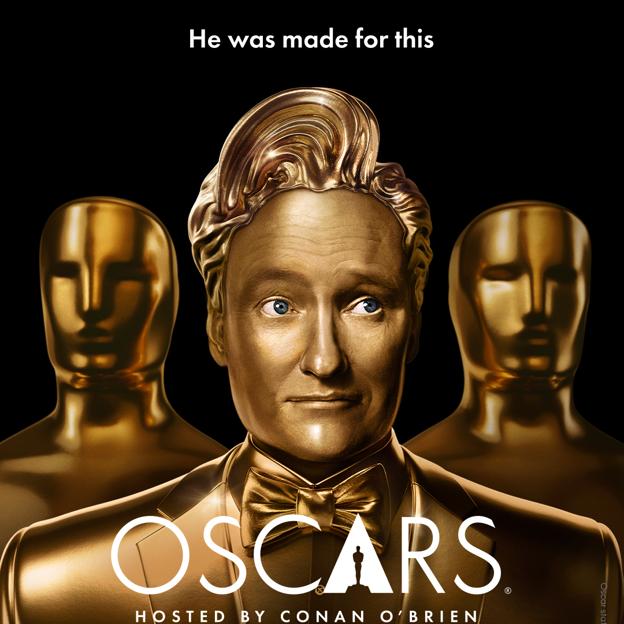 Conan O'Brien es el presentador de la gala de los Oscar este año. 