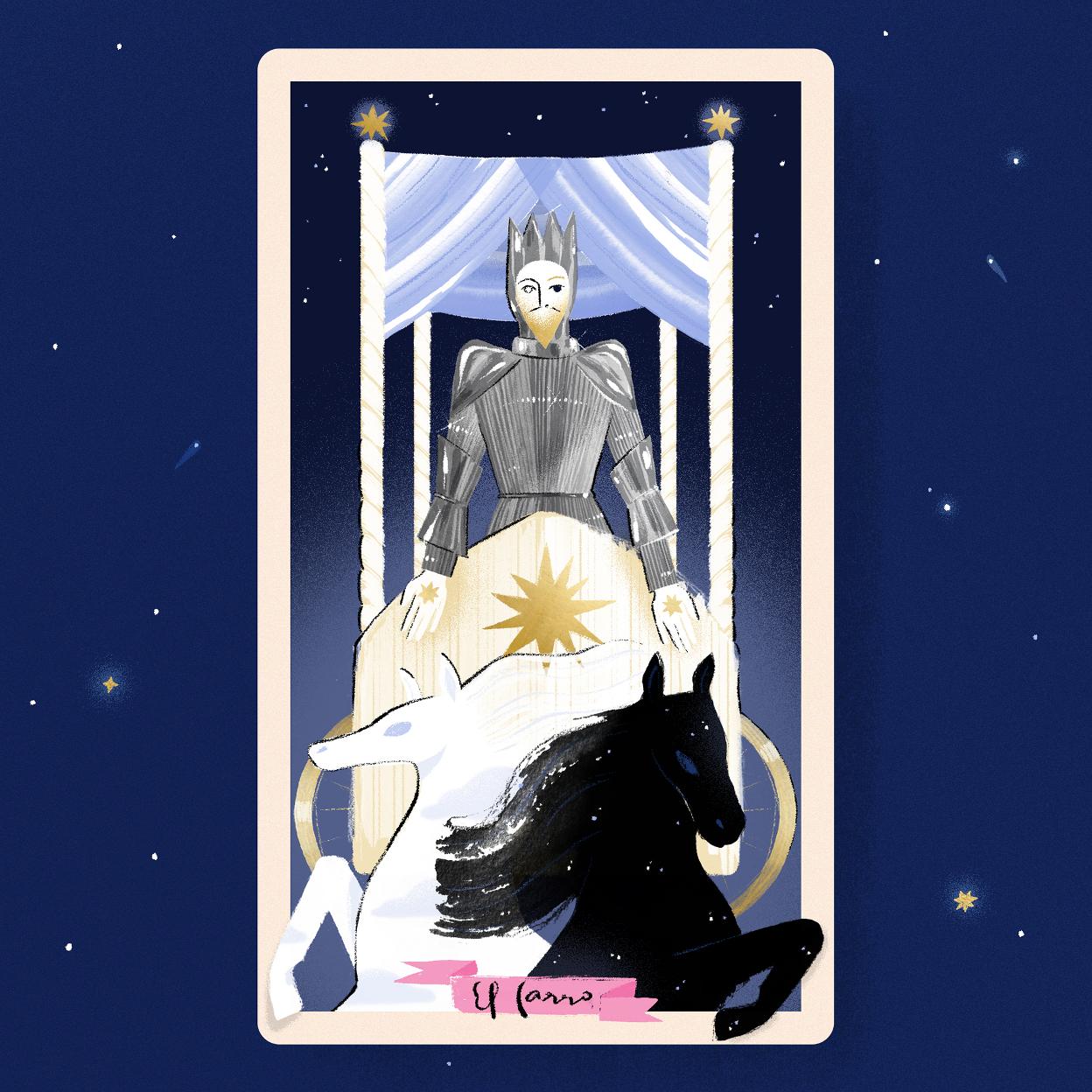 El carro del Tarot/ilustración: gonzalo muiño