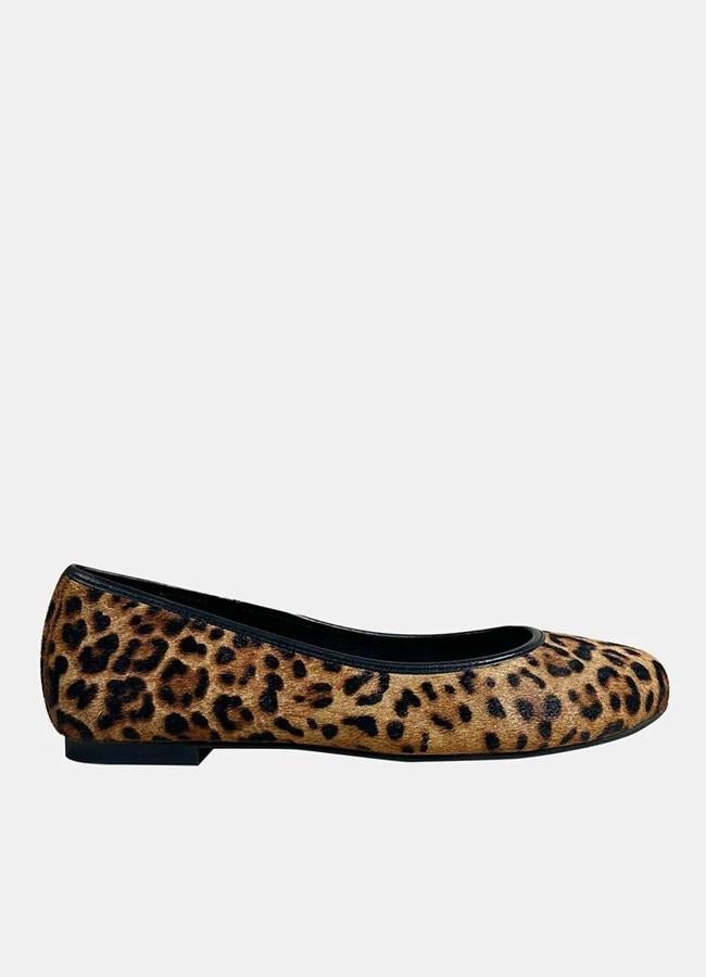 Bailarinas de piel con print de leopardo