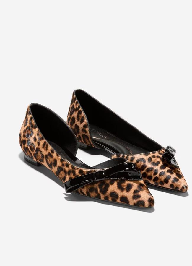 Bailarinas de punta con estampado de leopardo